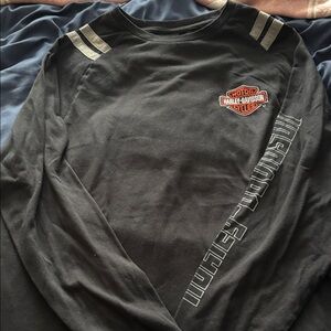 Harley-Davidson Black and Gray Long Sleeve Tee